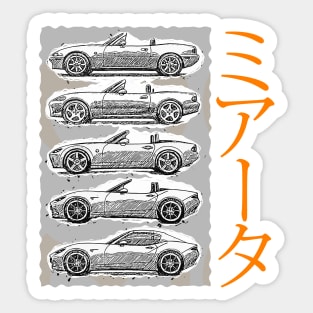 Miata Generations Sticker